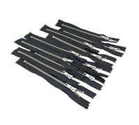 Trimz Cremallera de Metal, Negro, 12 cm