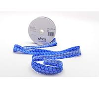 Trimz Encuadernación al sesgo, algodón, Blanco y Azul, 25/5/5 mm