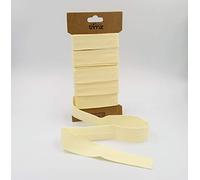Trimz Ribete al bies de polialgodón, Crema, 25mm x 5m