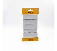 Trimz Ribete al bies de polialgodón, Gris, 25mm x 5m