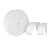 Trimz Rollo de 10 m de Cinta de algodón Blanco de 30 mm, Mezcla