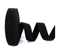 Trimz Rollo de 10 m de Cinta de algodón Negro de 30 mm, Mezcla