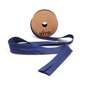 Trimz TCNAVY255 Ribete al bies de polialgodón, Algodón, Azul Marino, 25mm x 5m