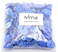 Trimz Varias Formas y Botones de tamaño, Azul, 250 g