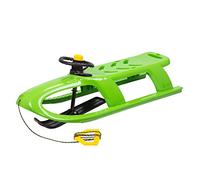 Trineo alto con pala direccionable por volante, con deslizadores de acero, y cuerda, modelo bullet control
