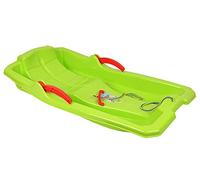Trineo Bob con palancas de freno, cuerda de tracción, para niños, nieve, invierno, verde