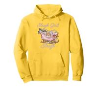Trineo de Caramelos navideños de Groovy Pink Gingerbread Girl Sudadera con Capucha