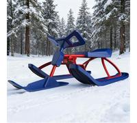 Trineo De Esquí, Trineo De Carreras De Nieve, Tabla Deslizante con Volante Y Frenos Dobles, Tabla Deslizante De Nieve Resistente para Deportes De Invierno, Capacidad Carga 220 LB A