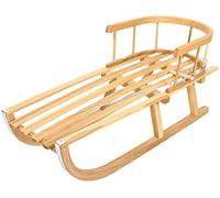 Trineo de madera de haya con respaldo y cuerda, trineo para niños, trineo de madera, trineo de nieve, trineo para niños