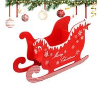 Trineo de Navidad - MDF 20,5 x 10,5 x 15 cm, 150 g | de trineo de Papá Noel | Decoración de almacenamiento espaciosa reutilizable | Exhibición de trineo para mesa, hogar y decoración de