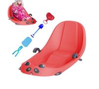 Trineo de nieve al aire libre para niños,Trineo de nieve orientable para niños | de frenos incorporado Tobogán para niños pequeños | Tobogán de nieve con cuerda y cinturón de seguridad para niños pequ