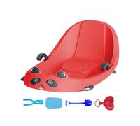 Trineo de nieve al aire libre para niños,Trineo de nieve orientable para niños - Trineo dirigible para niños pequeños - Tobogán de nieve con cuerda y cinturón de seguridad para niños pequeños, niños y