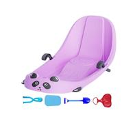 Trineo de nieve con tobogán, trineo con frenos integrados, trineo familiar con asiento antideslizante para exteriores con cinturón de seguridad para Fam