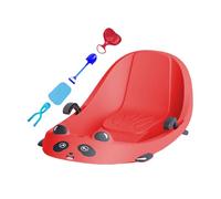 Trineo de nieve de invierno para niños, tabla de snowboard de doble asiento con respaldo, de freno integrado, construcción resistente de HDPE | Colinas al aire libre, parques, patios traseros