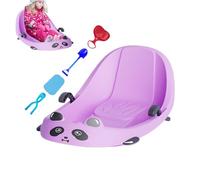 Trineo de nieve orientable para niños,Trineo de nieve con tobogán | Trineo dirigible para niños pequeños - Trineo familiar con asiento antideslizante para exteriores con cinturón de seguridad para fam
