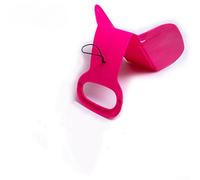 Trineo de nieve plegable portátil ligero para mini deslizador para aventuras de invierno en nieve, hierba, arena, disco de goma de plástico flexible para adultos y niños, color rojo (C)