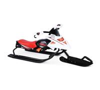 Trineo de nieve, trineo de nieve curvo con volante, tabla deslizante de trineo de esquí con cuerda retráctil, diseño duradero para diversión de invierno