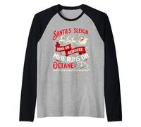 Trineo de Papá Noel Corre sobre Renos - Racing Car Guy Christmas Camiseta Manga Raglan