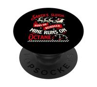 Trineo de Papá Noel Corre sobre Renos - Racing Car Guy Christmas PopSockets PopGrip Adhesivo