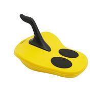 Trineo de snowboard con asa, trineo de nieve portátil para niños y adultos, trineo de plástico con cuerda de tracción, soporta 100 kg, para nieve, arena, hierba, exterior, amarillo