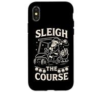 Trineo El Curso Santa Golfing Holiday Fun Carcasa para iPhone X/XS