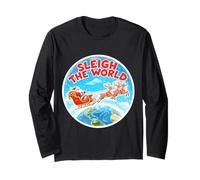 Trineo El Mundo Divertido Papá Noel Navidad Viajero Blog Manga Larga