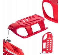 Trineo infantil KADAX, carrete de plástico con cuerda de tracción y mango, rojo