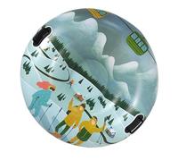 Trineo inflable plegable con asas, tubo de nieve de PVC grueso, tubo de nieve de invierno, deportes al aire libre, juguete portátil de trineo de nieve de invierno