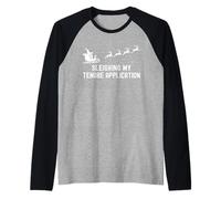 Trineo mi solicitud de tenencia | Profesor asistente de Navidad Camiseta Manga Raglan