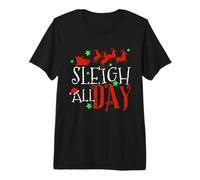 Trineo navideño Divertido de Papá Noel Todo el día Camiseta Premium