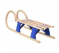 Trineo plegable de madera contrachapada y HDPE - 110 cm trineo plegable para niños y adultos, robusto con refuerzo de metal, ideal para la diversión en invierno