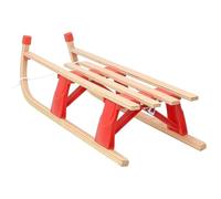 Trineo plegable de madera de 110 cm - Trineo plegable para niños y adultos, robusto y maniobrable para diversión en la nieve en el jardín o la montaña