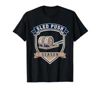 Trineo Push Season Funcional Fitness Gym Entrenamiento Fuerte Camiseta gráfica económica, Hombre, Negro, M