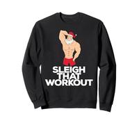 Trineo Que Hace Ejercicio Divertido Meme navideño de Papá Noel Sudadera