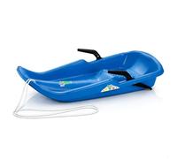 Trineo Twister con frenos de plástico, 80 x 39 x 15 cm, color azul con asiento antideslizante, fácil de dirigir, soporta hasta 50 kg, seguro Bob a partir de 3 años