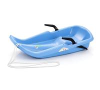 Trineo Twister con frenos de plástico, 80 x 39 x 15 cm, con cordón y asiento antideslizante, fácil de dirigir, soporta hasta 50 kg, seguro Bob a partir de 3 años (1 x azul claro)