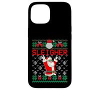 Trinero Heavy Metal Music Hail Santa Ugly Christmas Sweater Carcasa para iPhone 15