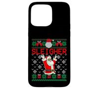 Trinero Heavy Metal Music Hail Santa Ugly Christmas Sweater Carcasa para iPhone 15 Pro MAX