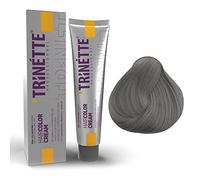 Trinette Profesional Gris Plateado Crema Colorante Permanente para el Cabello 100 ml - Tonos grises modernos; efecto ahumado y plateado; alta cobertura; calidad de salón duradera