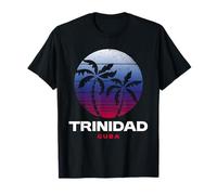 Trinidad Cuba Retro Atardecer Palmeras Tropical Cuba Viajes Camiseta