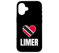 Trinidad Tobago Limer Heart Flag Caribbean Pride Culture Carcasa para iPhone 16