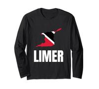 Trinidad Tobago Limer Heart Flag Caribbean Pride Culture Manga Larga