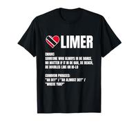 Trinidad Tobago Limer Word Def Heart Flag Caribbean Pride Camiseta