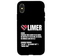 Trinidad Tobago Limer Word Def Heart Flag Caribbean Pride Carcasa para iPhone X/XS