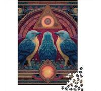 Trinity Birds Mandala Art Print Puzzles Imposible,desafío para Adultos Juego Educativo 1000 Piezas Obra De Arte De Juego De para Adultos Y Niños A Partir De 12 Años 70x50cm/1000pcs