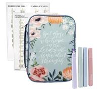 Trinity Church Supply Kit de portada bíblica con 4 resaltadores y pestañas de capítulo, regalos devocionales para mujeres, 6.5 x 9.5 pulgadas