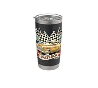 Trinity Love Clothing Co. Fast Luck Rock-a-Billy punk Vaso térmico de acero inoxidable de doble pared