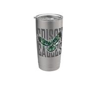 Trinity Love Clothing Co. Tulsa Edison Eagles War Cry gris Vaso térmico de acero inoxidable de doble pared