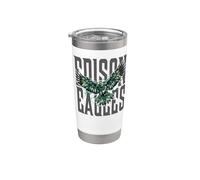 Trinity Love Clothing Co. Tulsa Edison Eagles War Cry gris Vaso térmico de acero inoxidable de doble pared