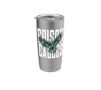 Trinity Love Clothing Co. Tulsa Edison Eagles War Cry light Vaso térmico de acero inoxidable de doble pared